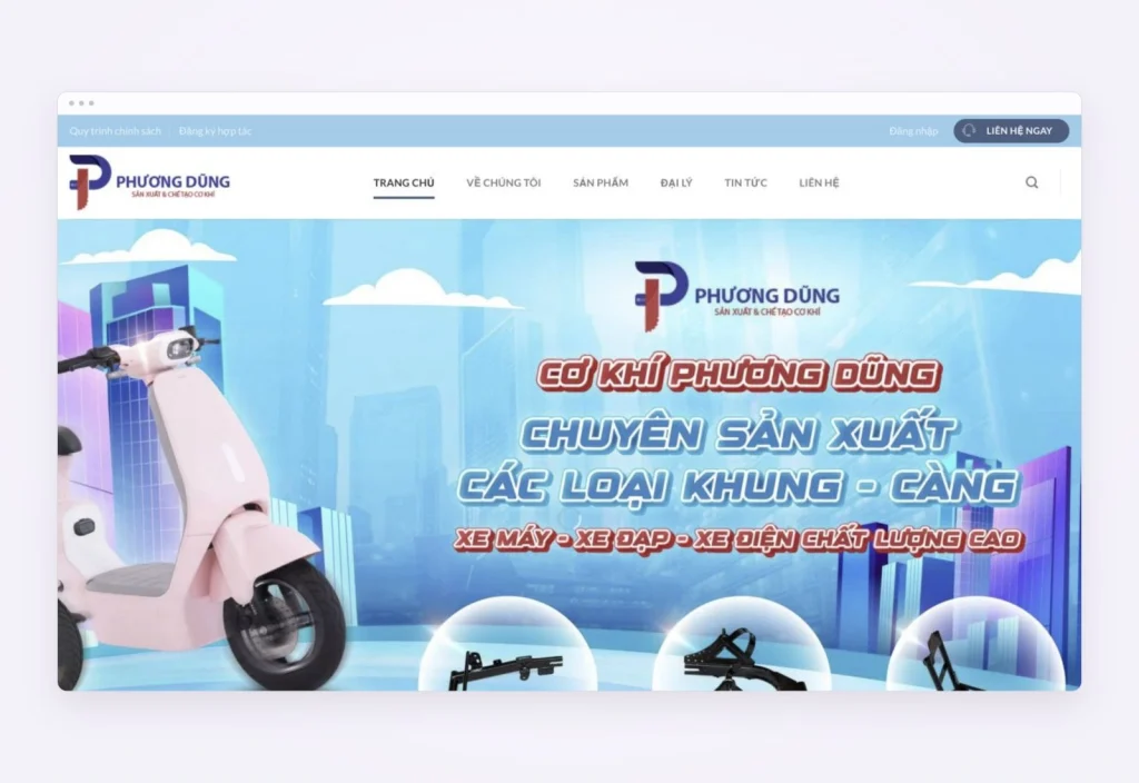 Website design for Cơ khí Phương Dung