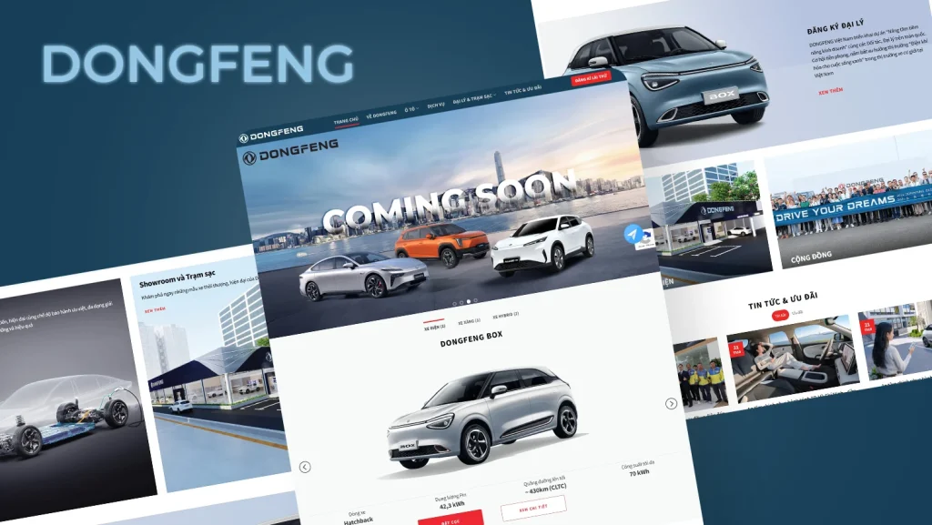 Website design for Dongfeng