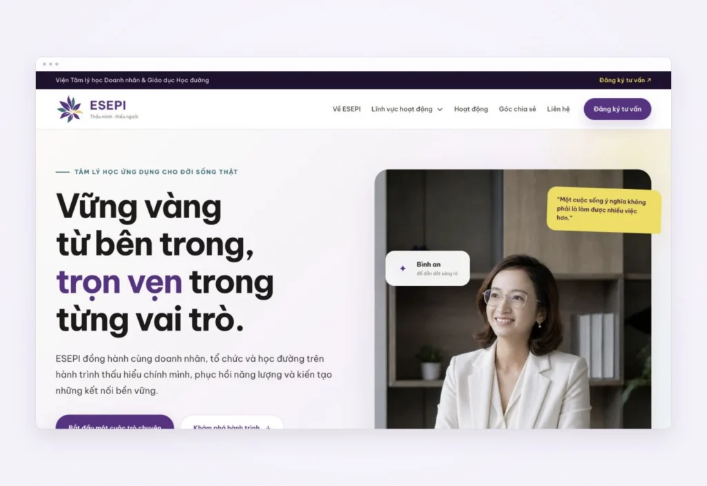 Website design for ESEPI