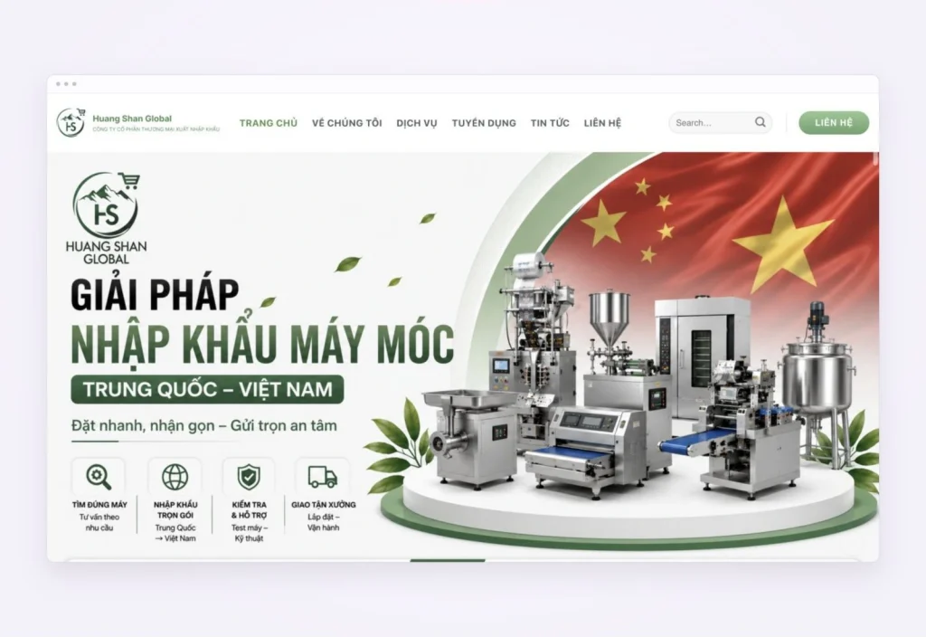 Website design for Huang Shan Global