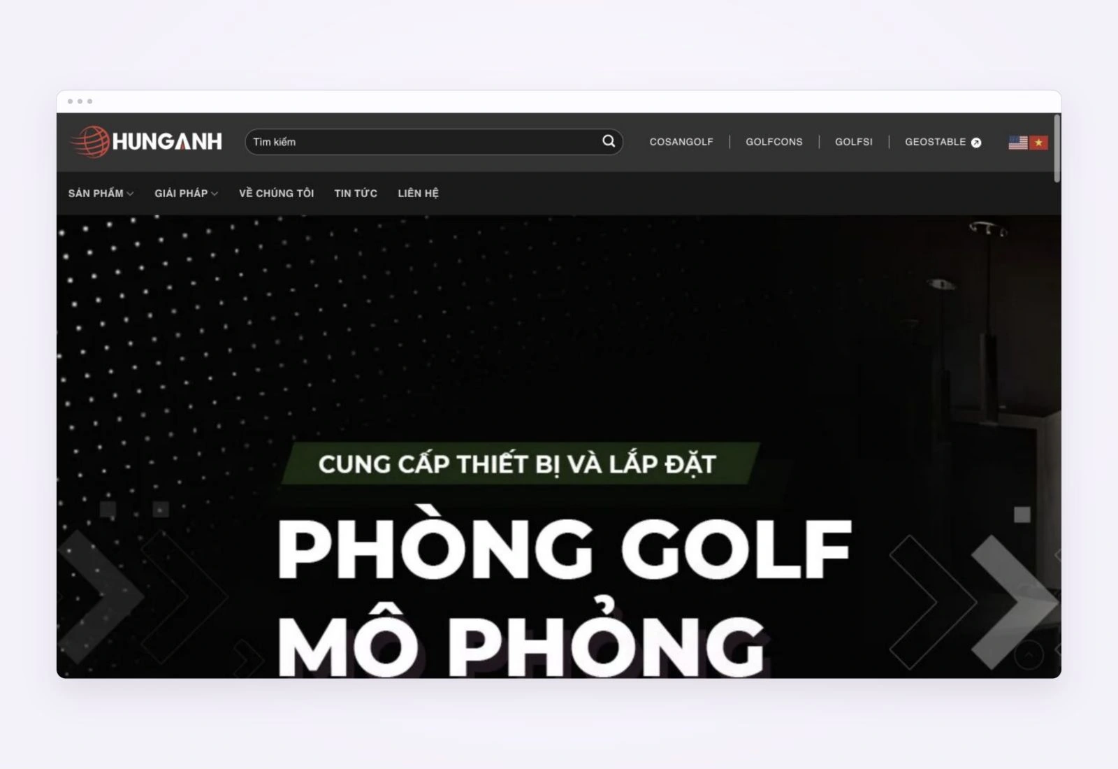 Giao diện website Hưng Anh T&C