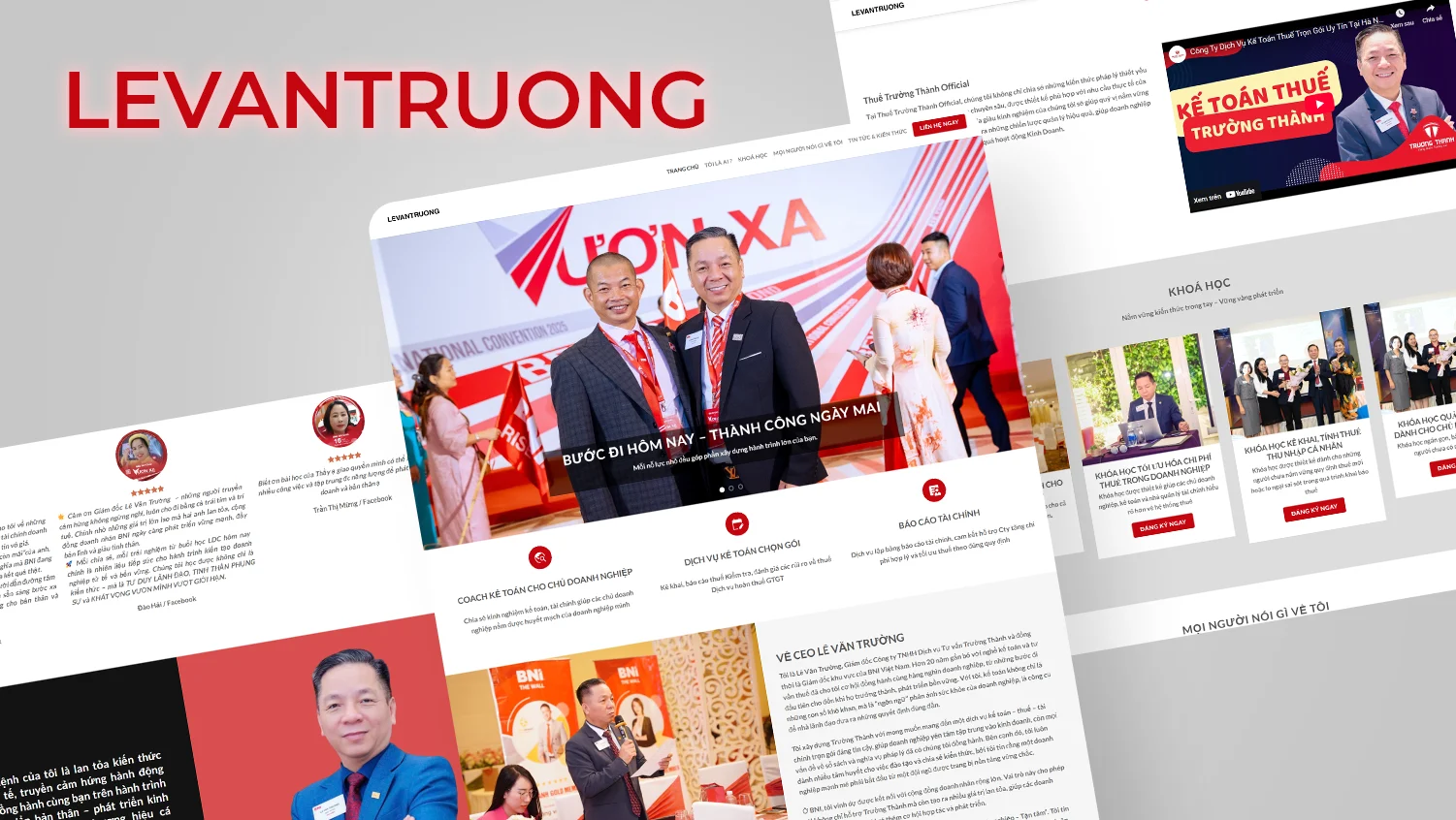 Giao diện website Lê Văn Trường