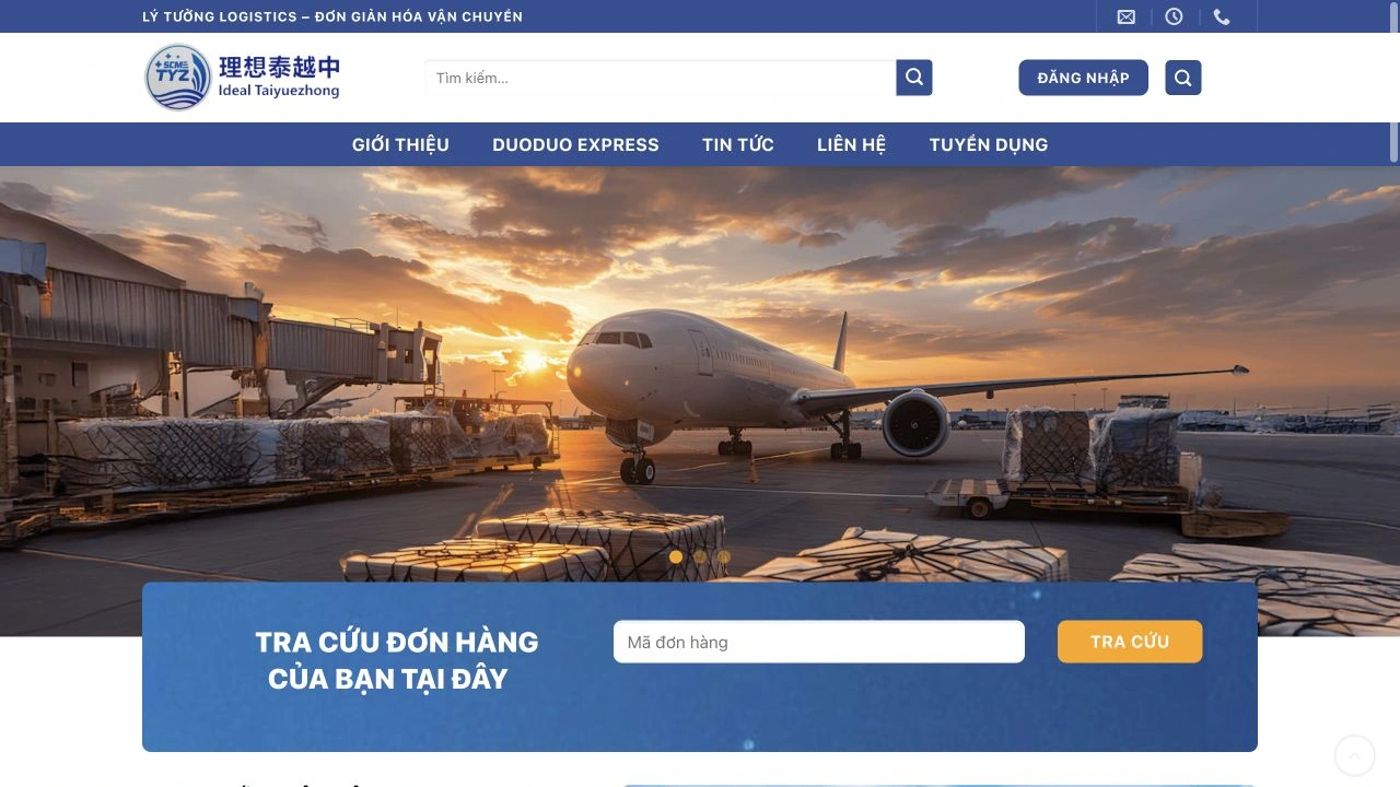 Website design for Lý Tưởng Logistics