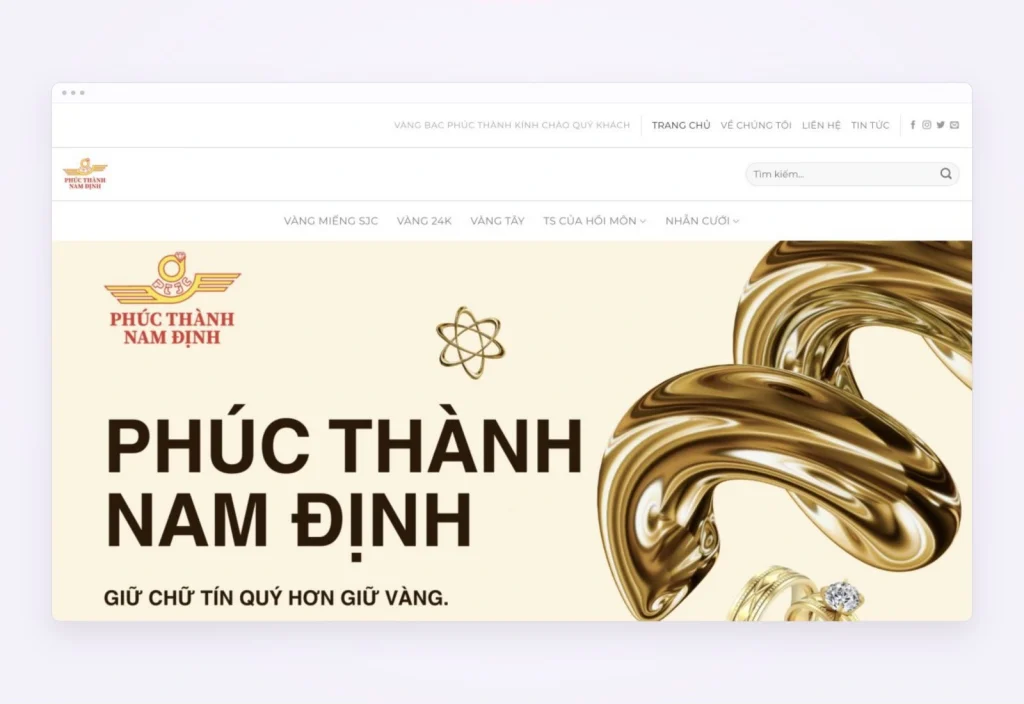 Website design for Phúc Thành Nam Định