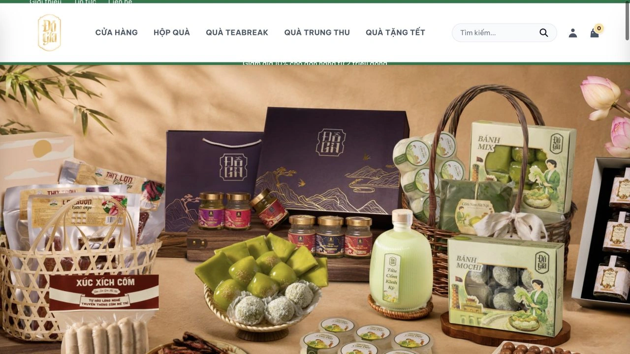 Giao diện website Đỗ Gia