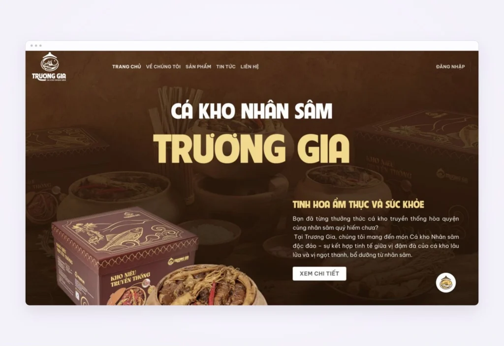 Website design for Quà tặng Trương Gia