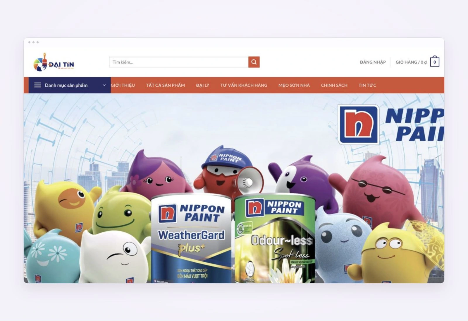 Giao diện website Sơn Đại Tín