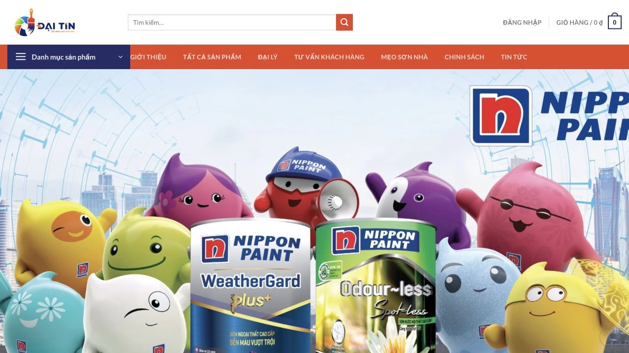 Giao diện website Sơn Đại Tín