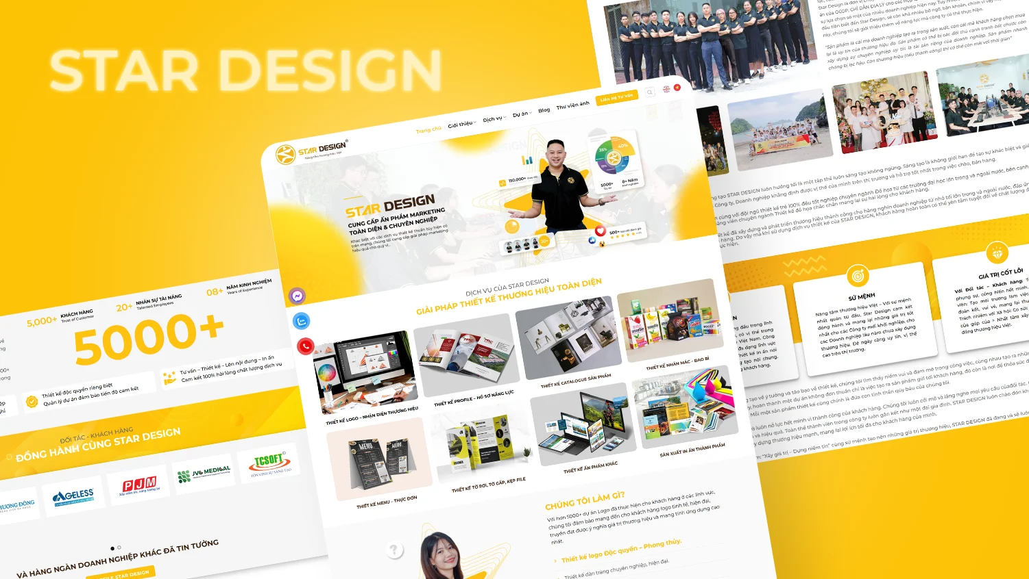 Giao diện website Star Design
