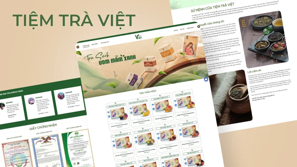 Website design for Tiệm Trà Việt