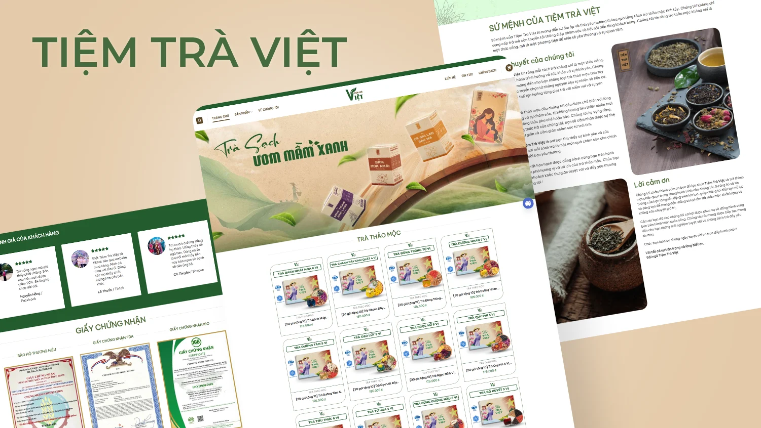Website design for Tiệm Trà Việt