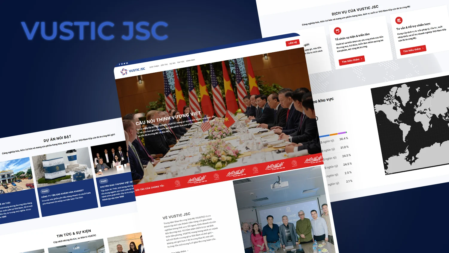 Giao diện website VUSTIC JSC